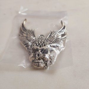 Skull Alloy Bikers Pendant Necklace.